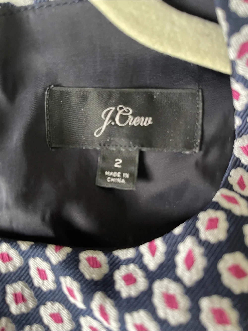 J. Crew Navy and White Sleeveless A-Line Mini Dress